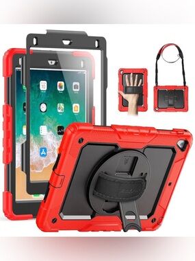 SEYMAC Case for iPad 6th/5th Generation 9.7 Inch Full-Body Shockproof Heavy Duty